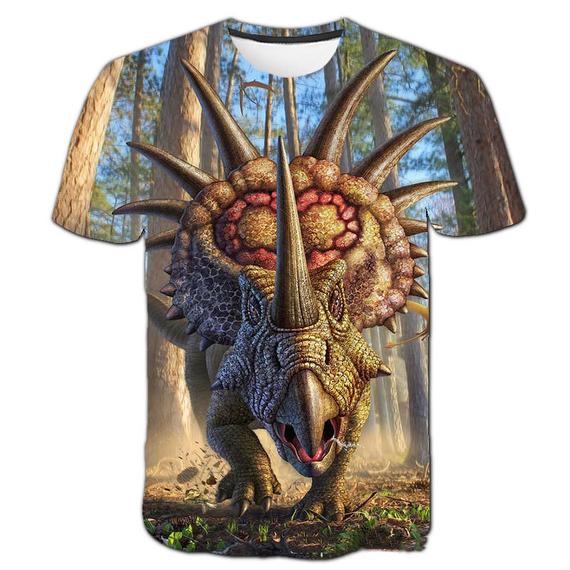 Children's Casual Short-sleeved T-shirt Dinosaur Series