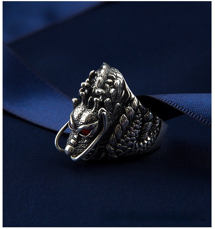 S925 Sterling Silver Ornament Vintage Thai Silver Faucet Ring