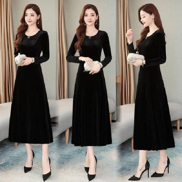 Plus Size Slimming Youthful-looking Temperament Female Dress