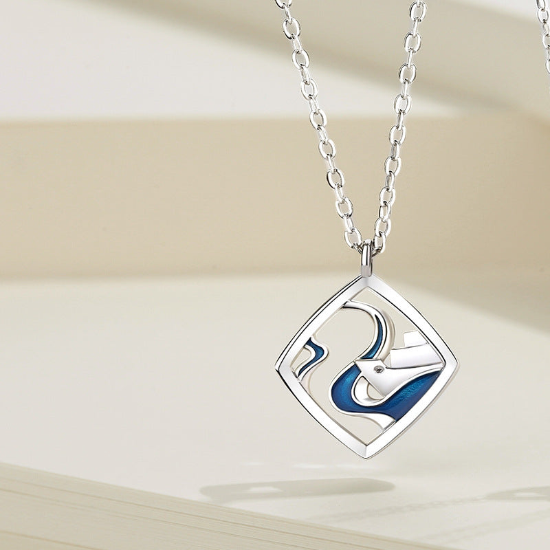 Ice Free Port Couple Necklace Men And Women's One Pair