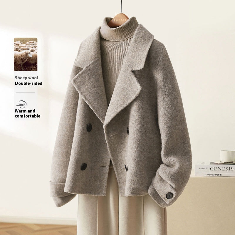 Hepburn Style Coat Woolen Coat