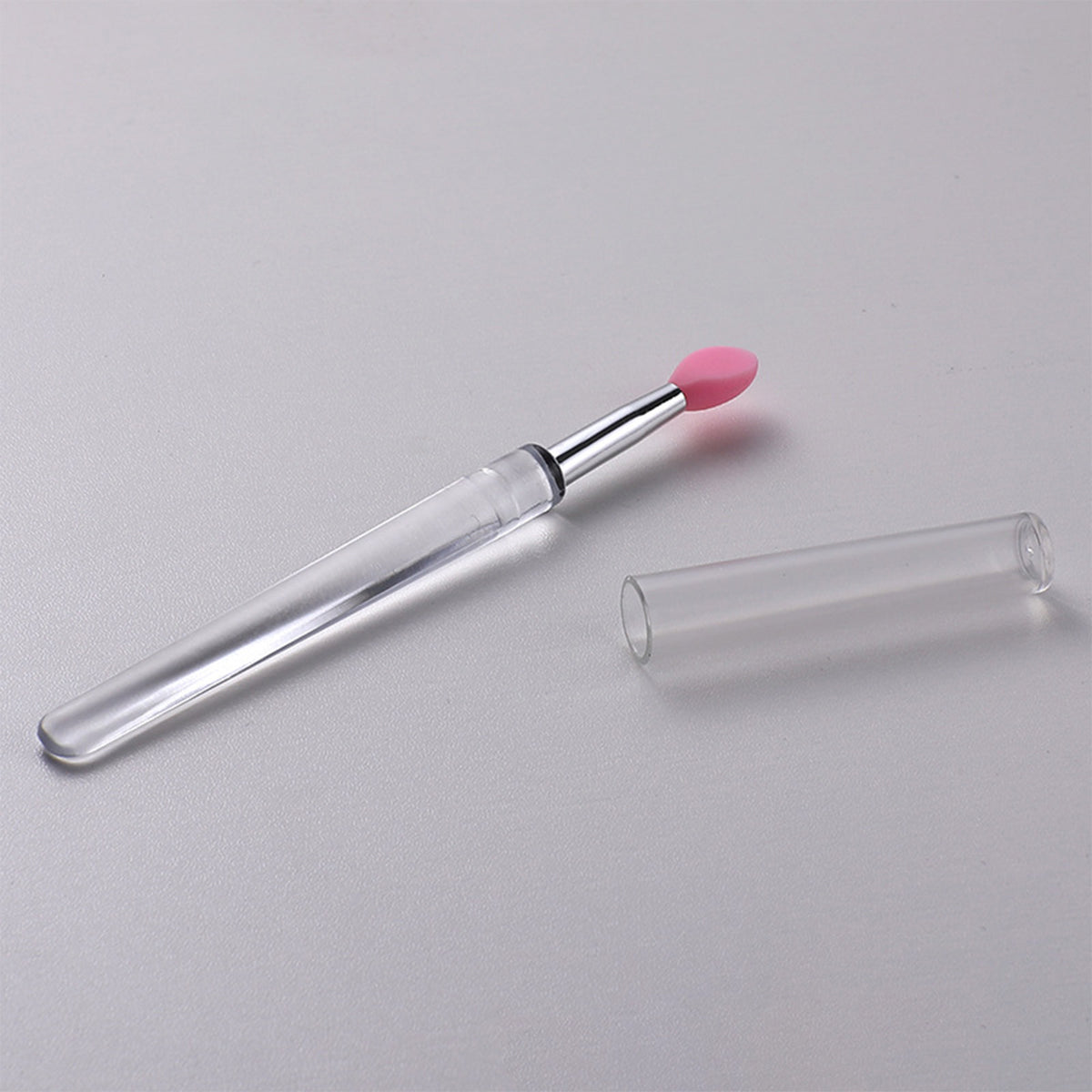 Reusable Silicone Lip Brush Set For Lipstick, Gloss, Balm, Mask & Scrub - Hygienic Caps, 8 Colors