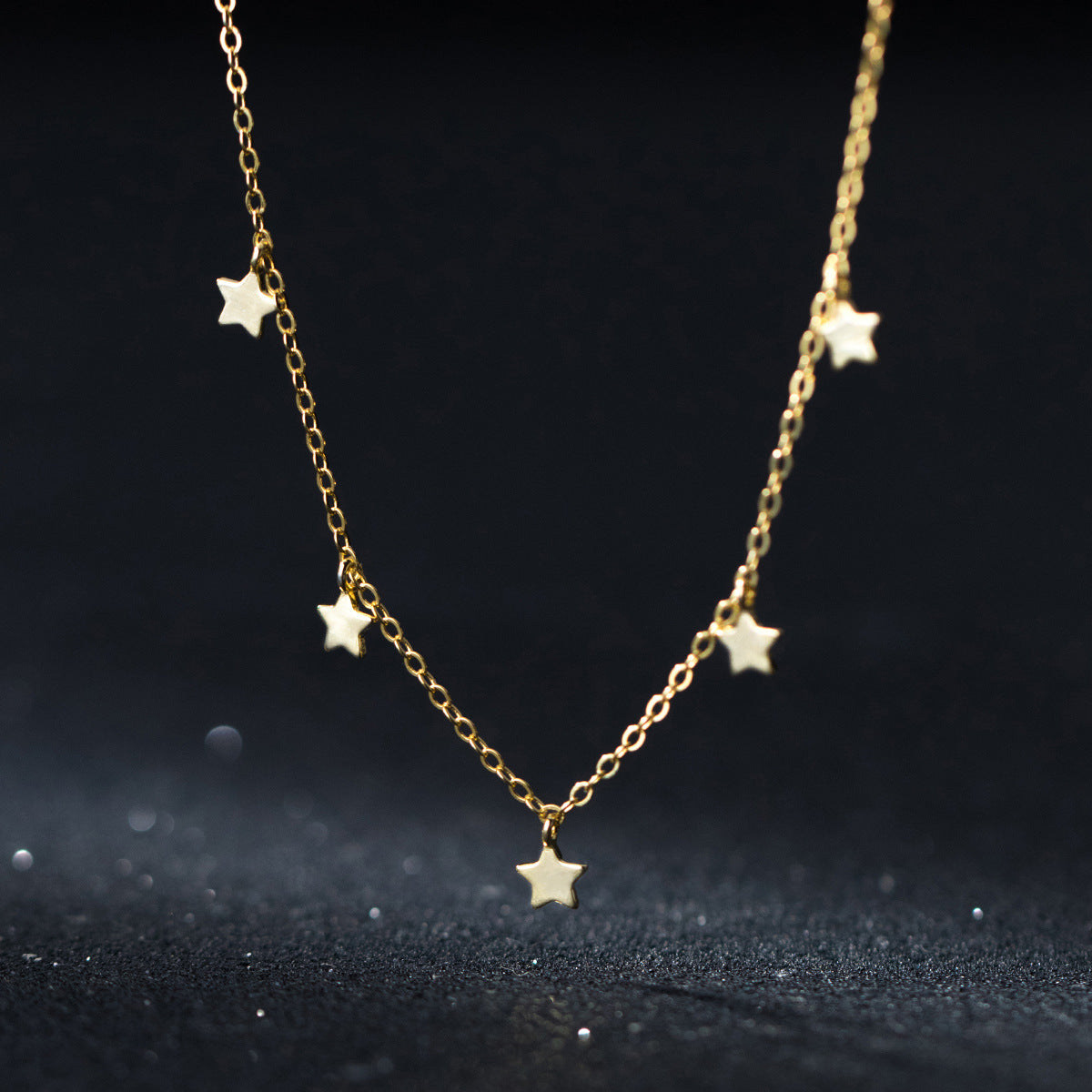 Design Sense Sterling Silver Five-pointed Star Necklace