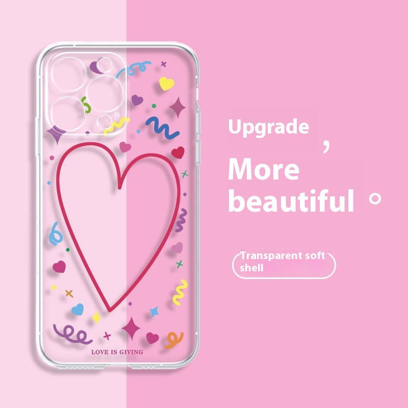 Transparent Love Women's All-inclusive New Phone Case