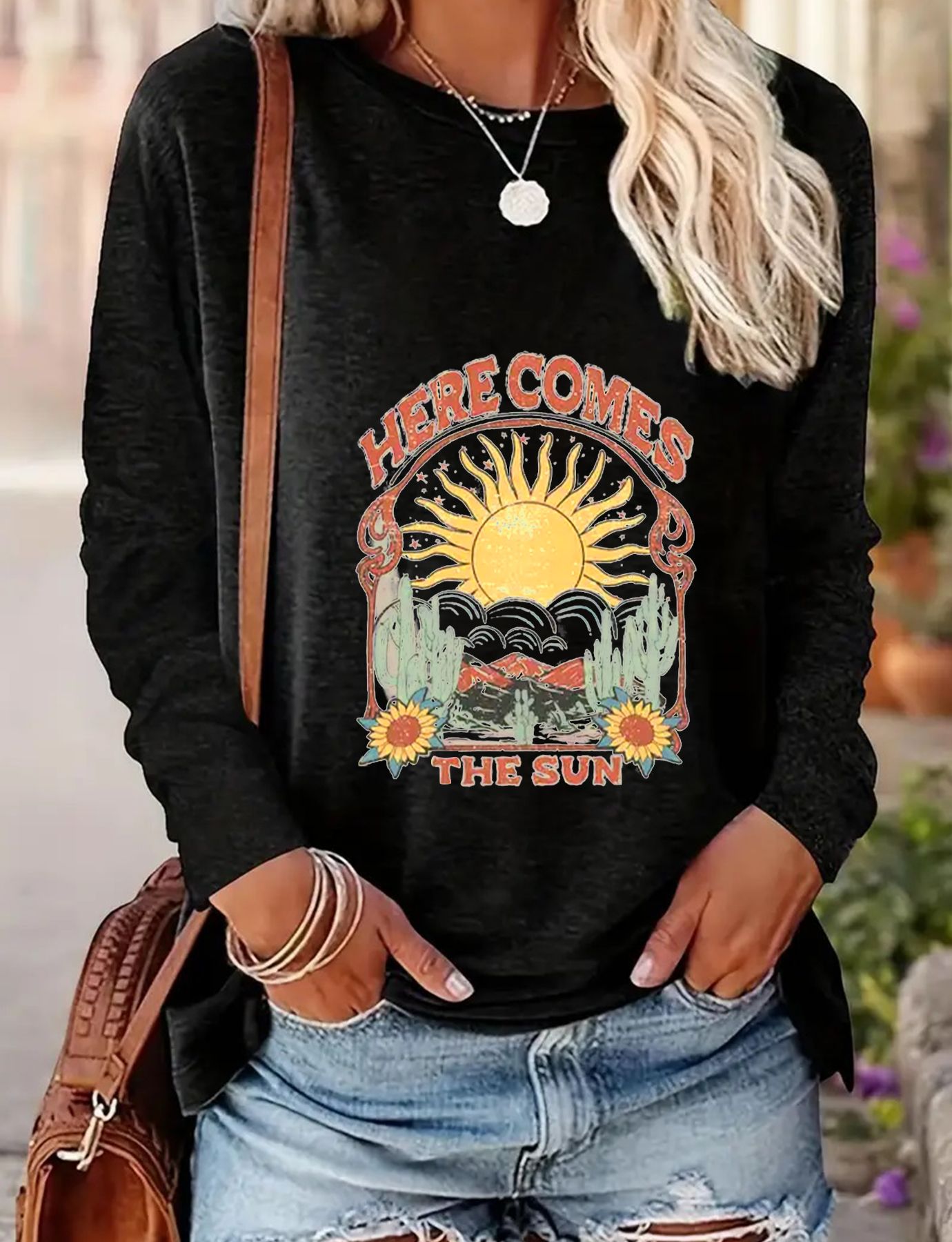 Women's Casual Long-sleeved Spring And Autumn T-shirt