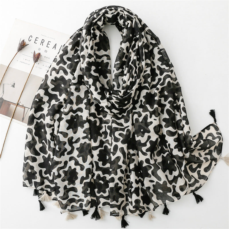 Creative Chinese Style Cotton And Linen Scarf