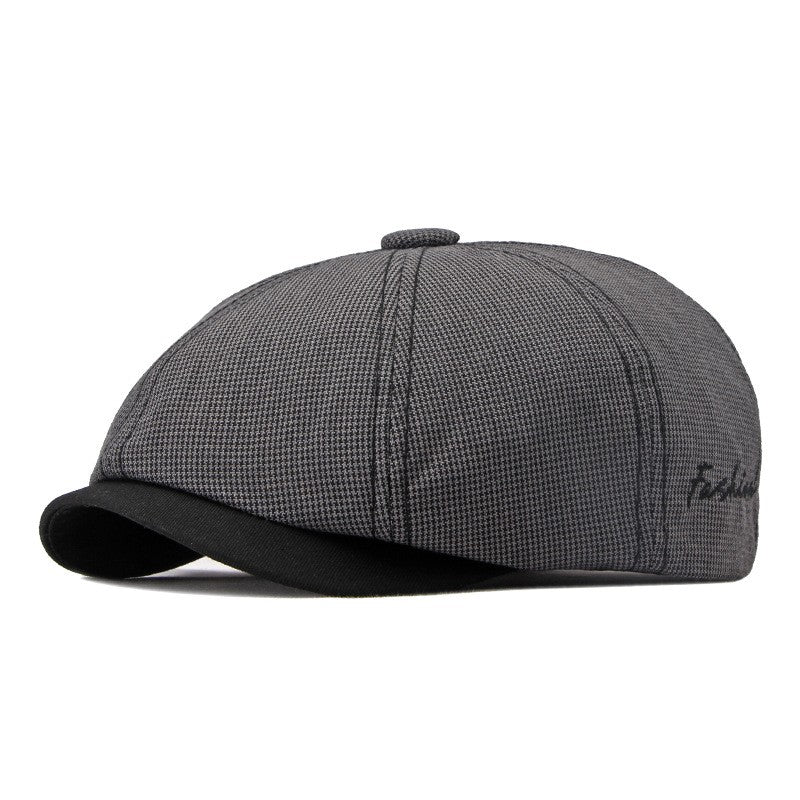 Spring And Summer Thin Breathable Octagonal Cap Male