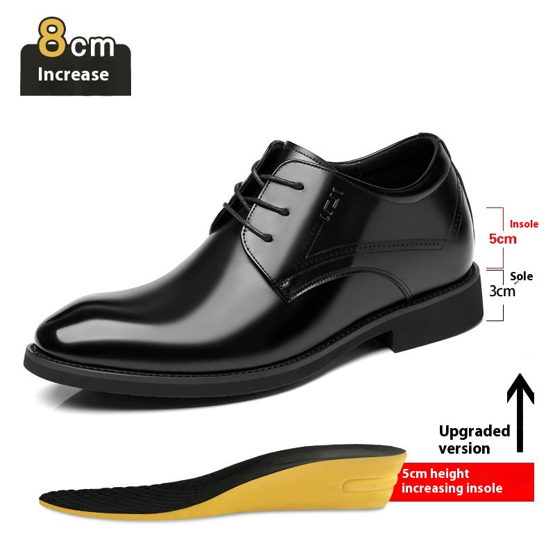 Business Formal Wear Genuine Leather Breathable Increased Men's Shoes