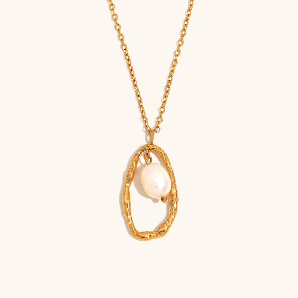 New Pearl Stainless Steel 18K Gold Plating Personality Pendant