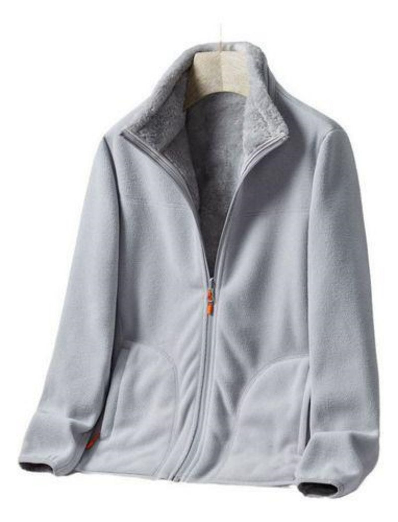 Thick Fleece Jacket For Warmth, Worn On Both Sides As A Submachine Jacket