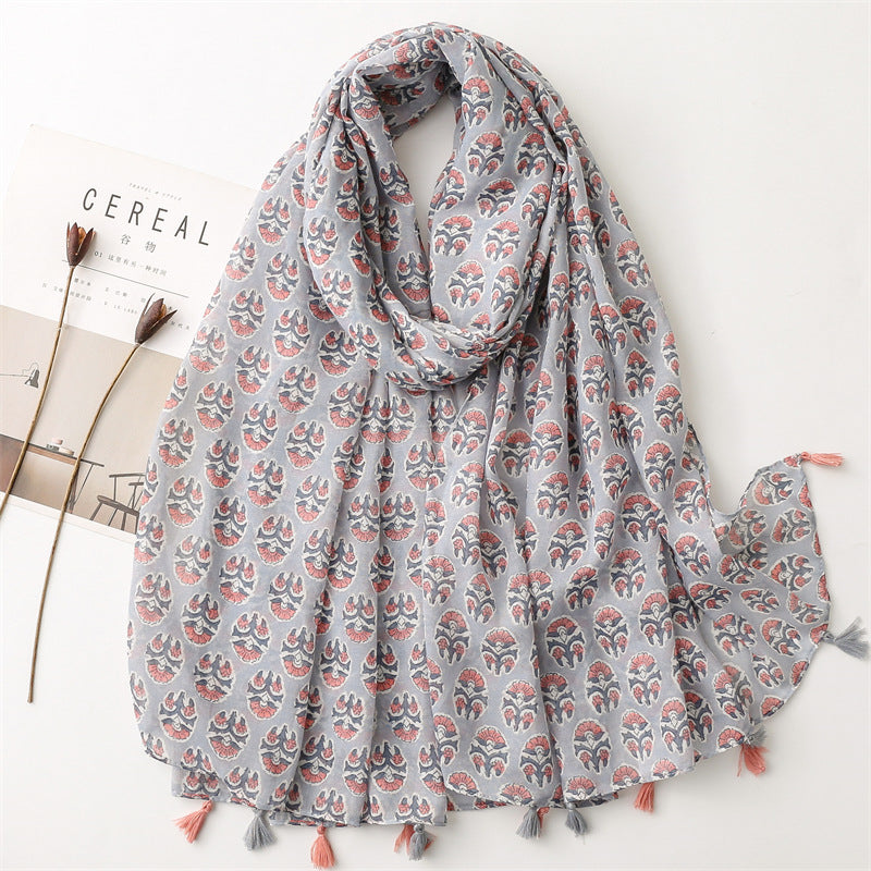 Creative Chinese Style Cotton And Linen Scarf