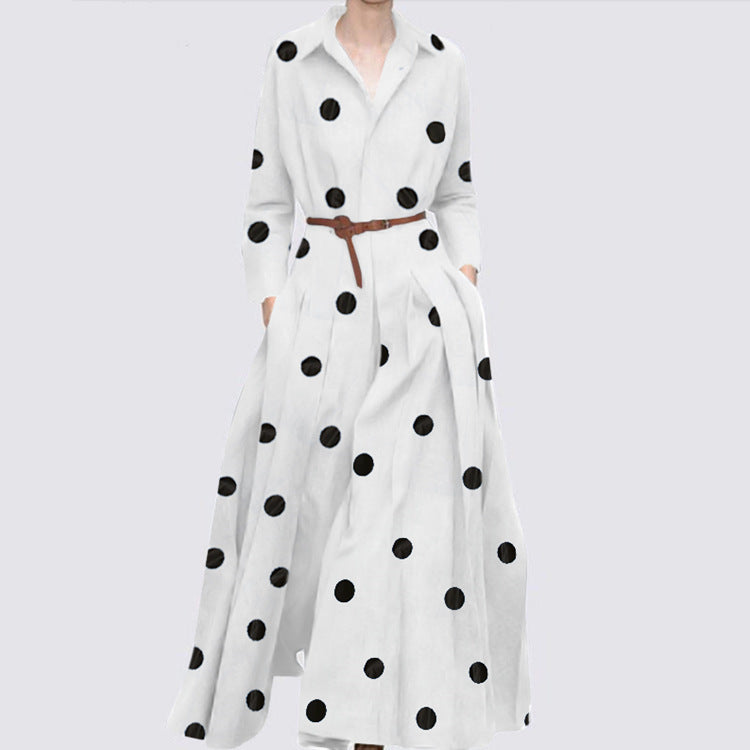 Women's Elegant Polka Dot Leisure Holiday Dress