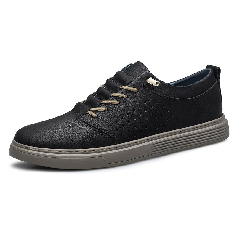 Hollow-out Breathable Hole Shoes Casual Spring And Summer Low-top Cowhide Surface Fashion Shoes