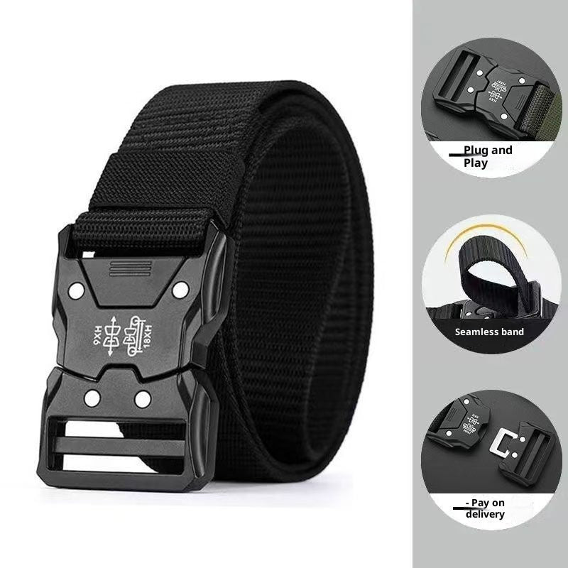 Men's Tactical Release Buckle Nylon Canvas Belt