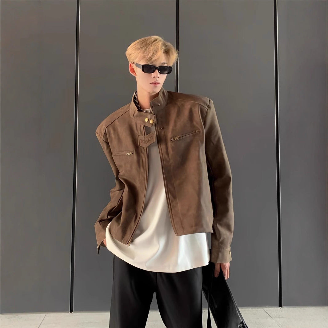 Men's Niche Design Loose Cropped Jacket