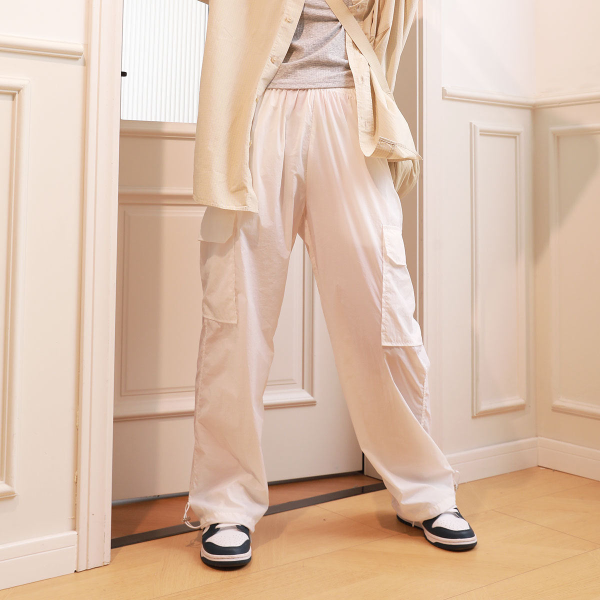 Ankle Banded Working Pants Loose All-match Wide Leg Pants