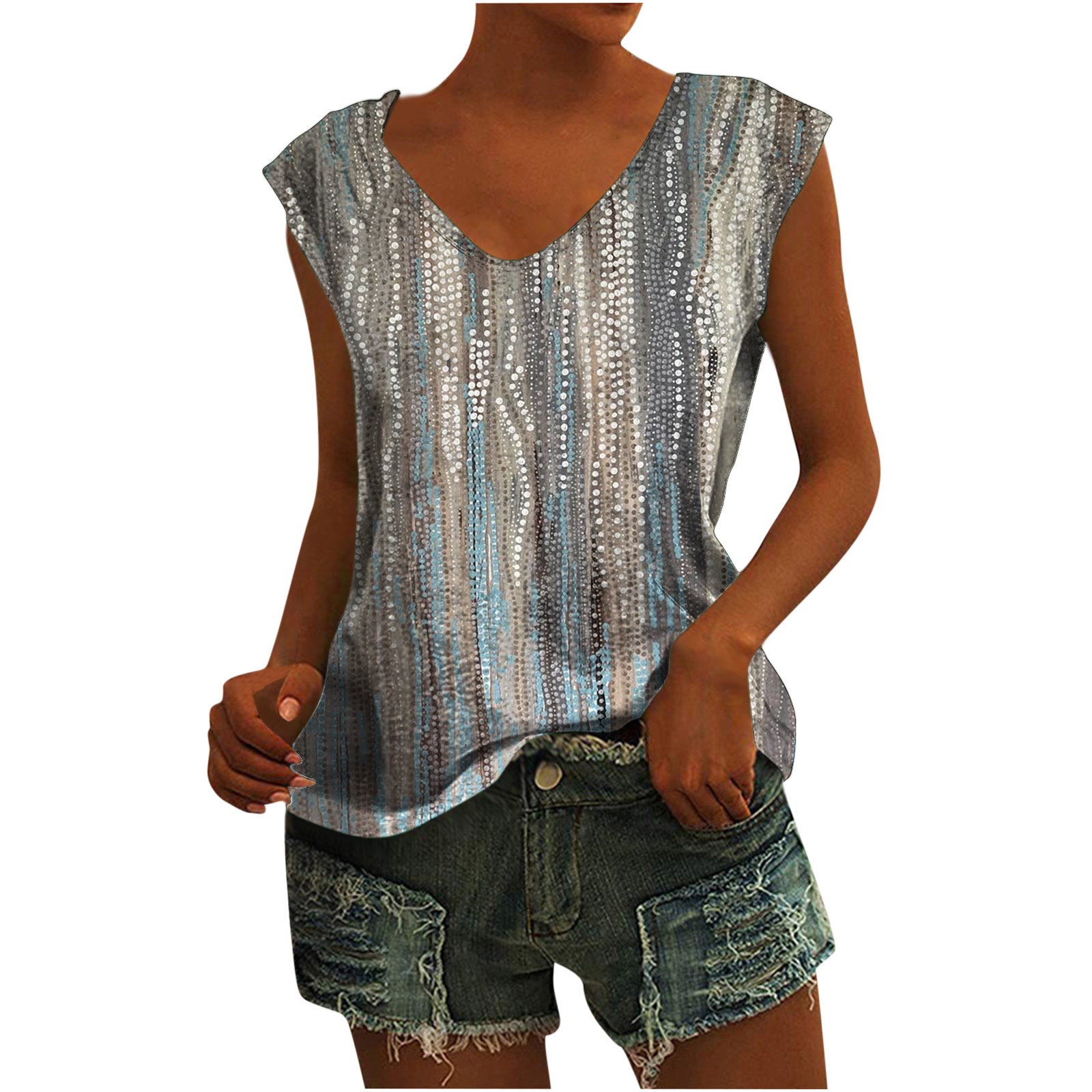 Printed All-matching Women's Sleeveless Vest