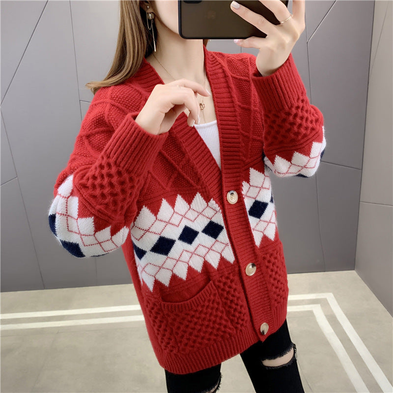 Women's Korean-style Loose-fit Cardigan For Spring And Autumn