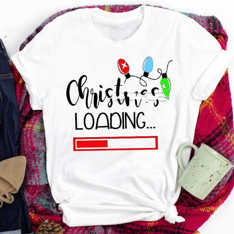 European And American Christmas T-shirt Parent-child Outfit