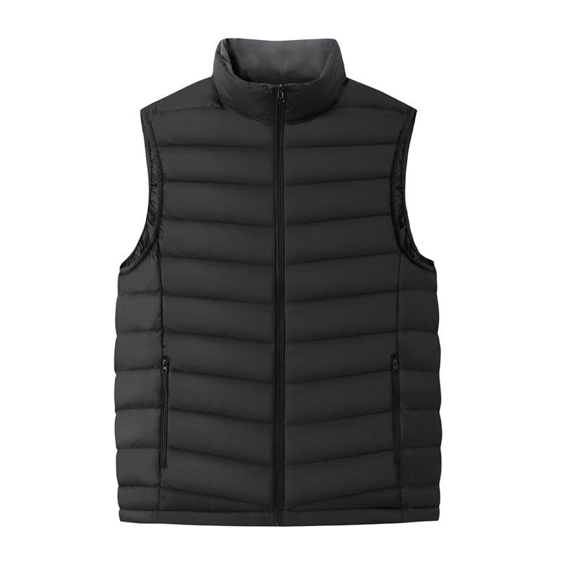 Stand-collar Sleeveless Vest Padded And Warm