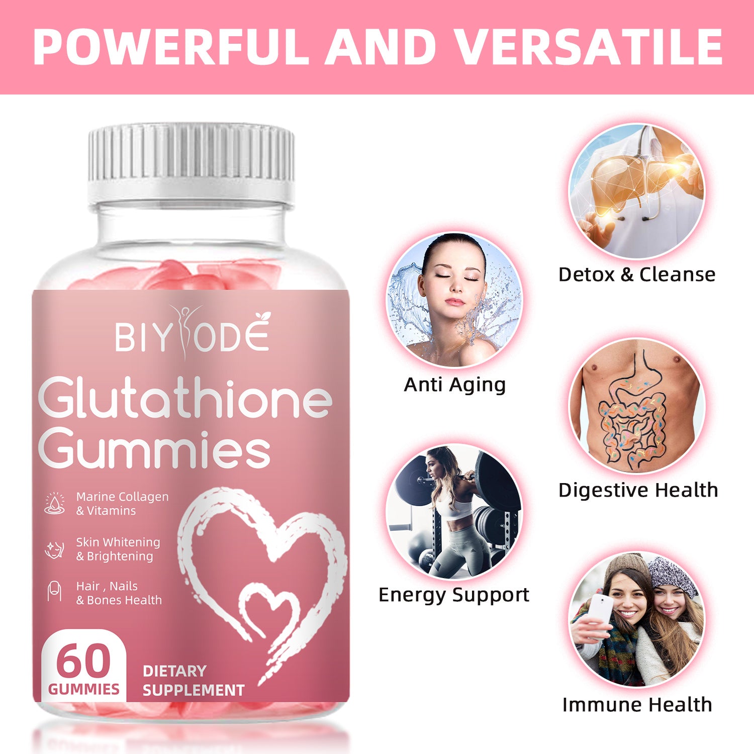 Glutathione Gummy Candies, Vitamin Collagen