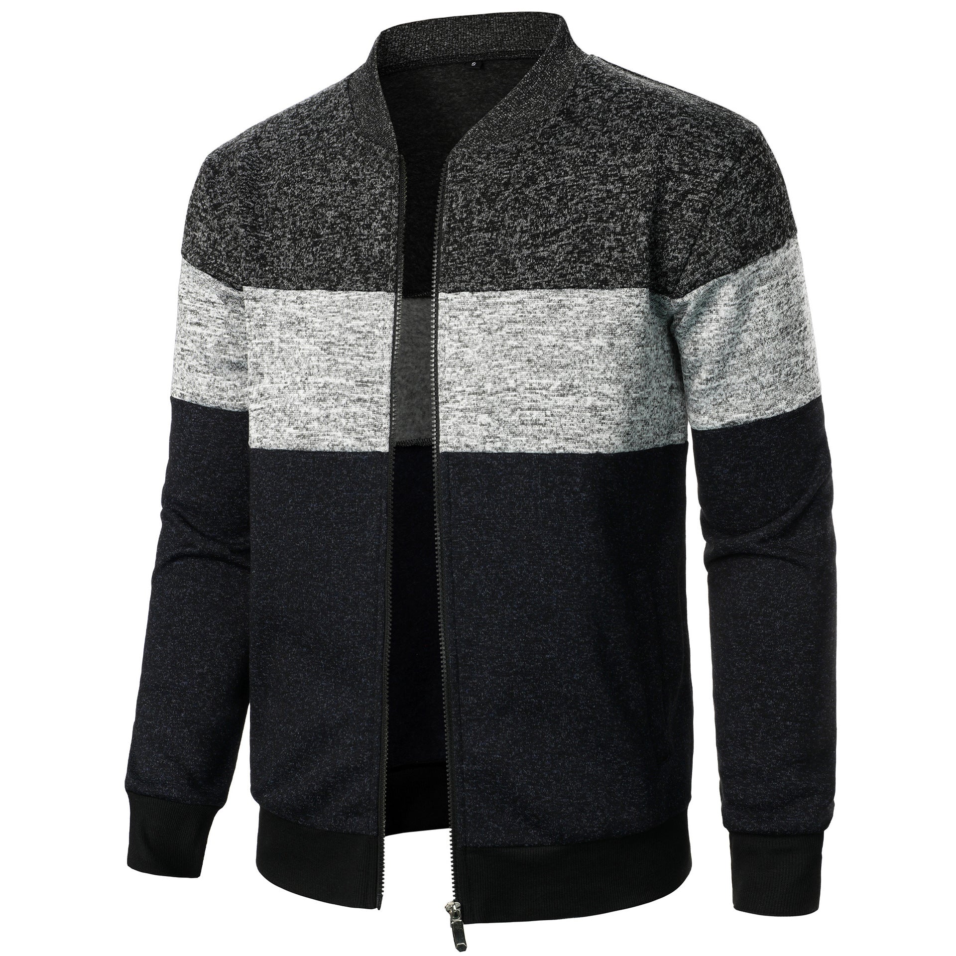 Men's Heavyweight Color-block Knit Sweater