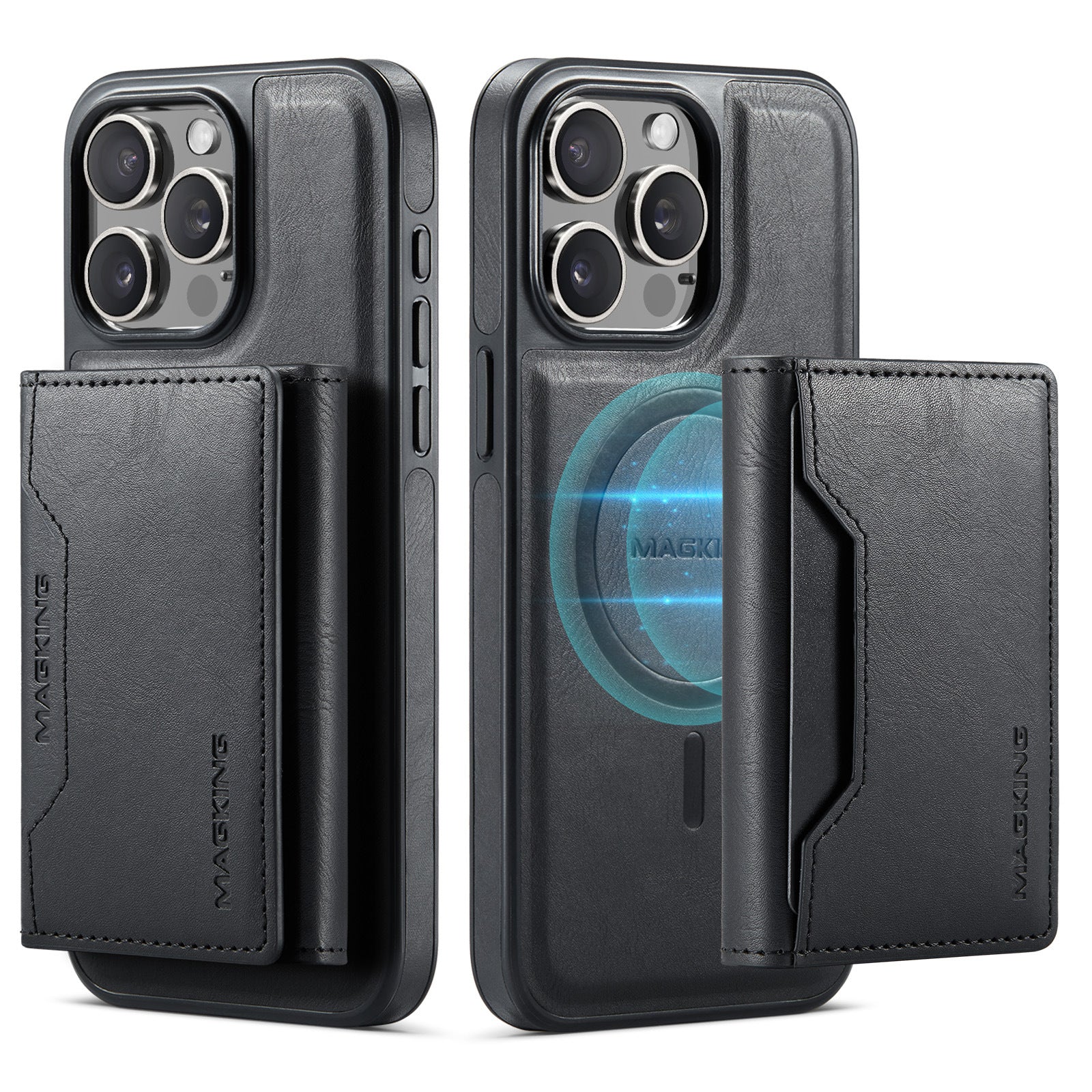 Card-inserting Wireless Leather-filled Mobile Phone Protective Cover