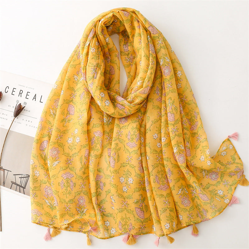 Creative Chinese Style Cotton And Linen Scarf