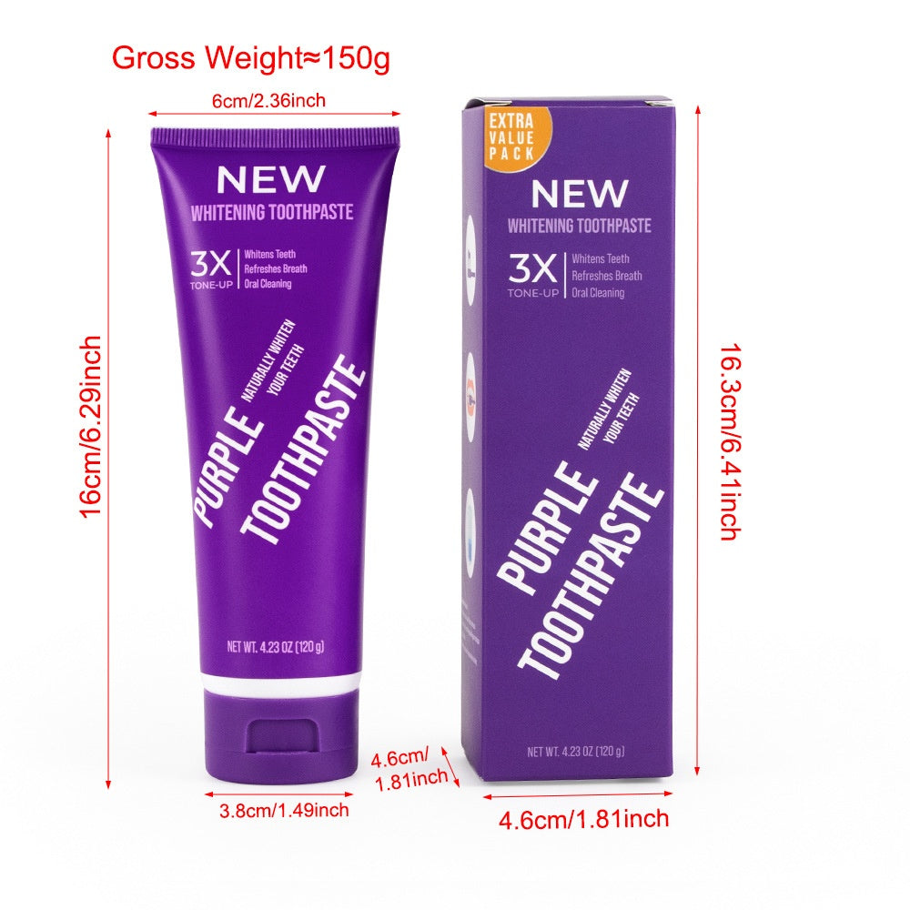 Purple Whitening Toothpaste To Remove Yellow