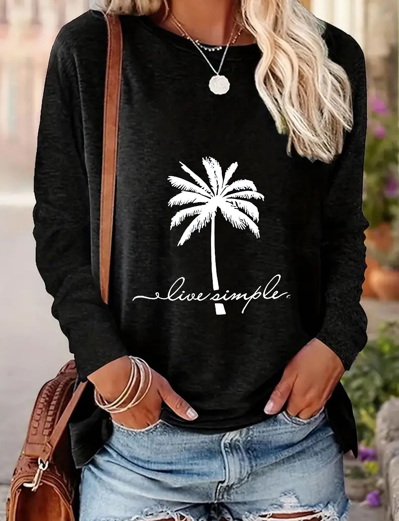 Women's Casual Long-sleeved Spring And Autumn T-shirt