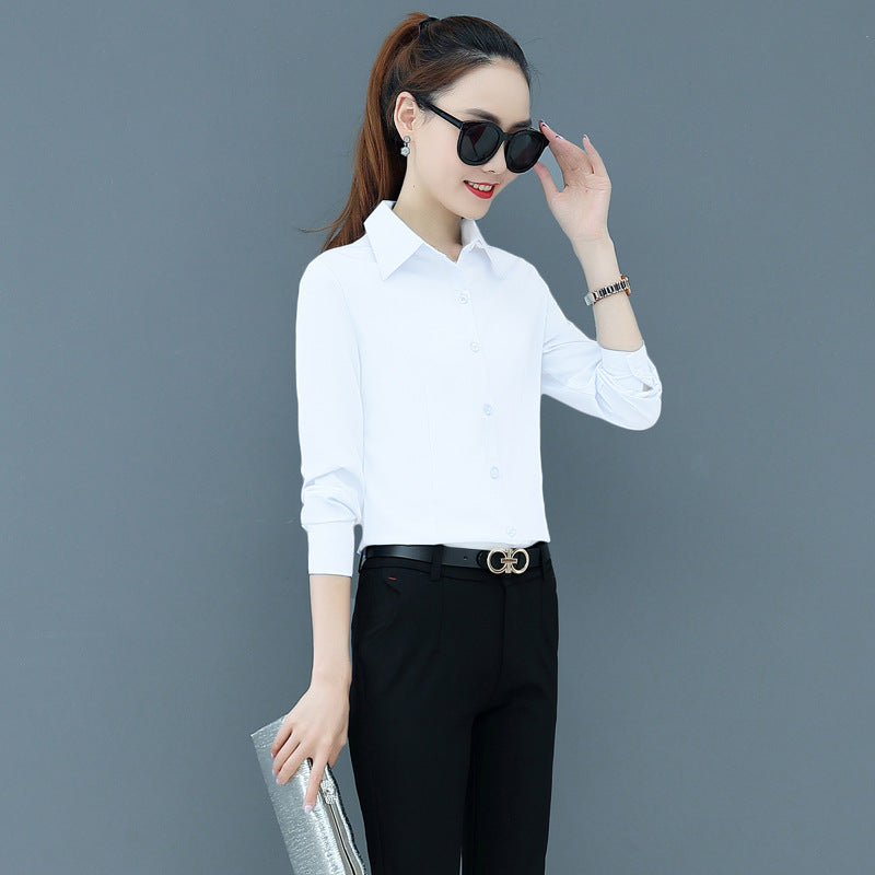 Women's Long Sleeve Slim Fit Slimming Business Shirt