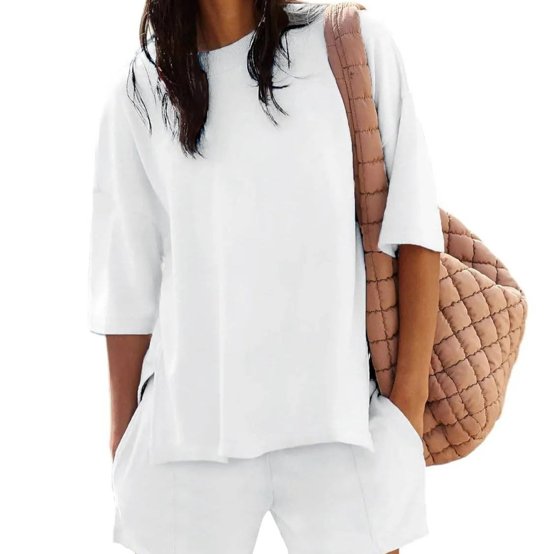 Summer New Women's Blouse Shorts Suit