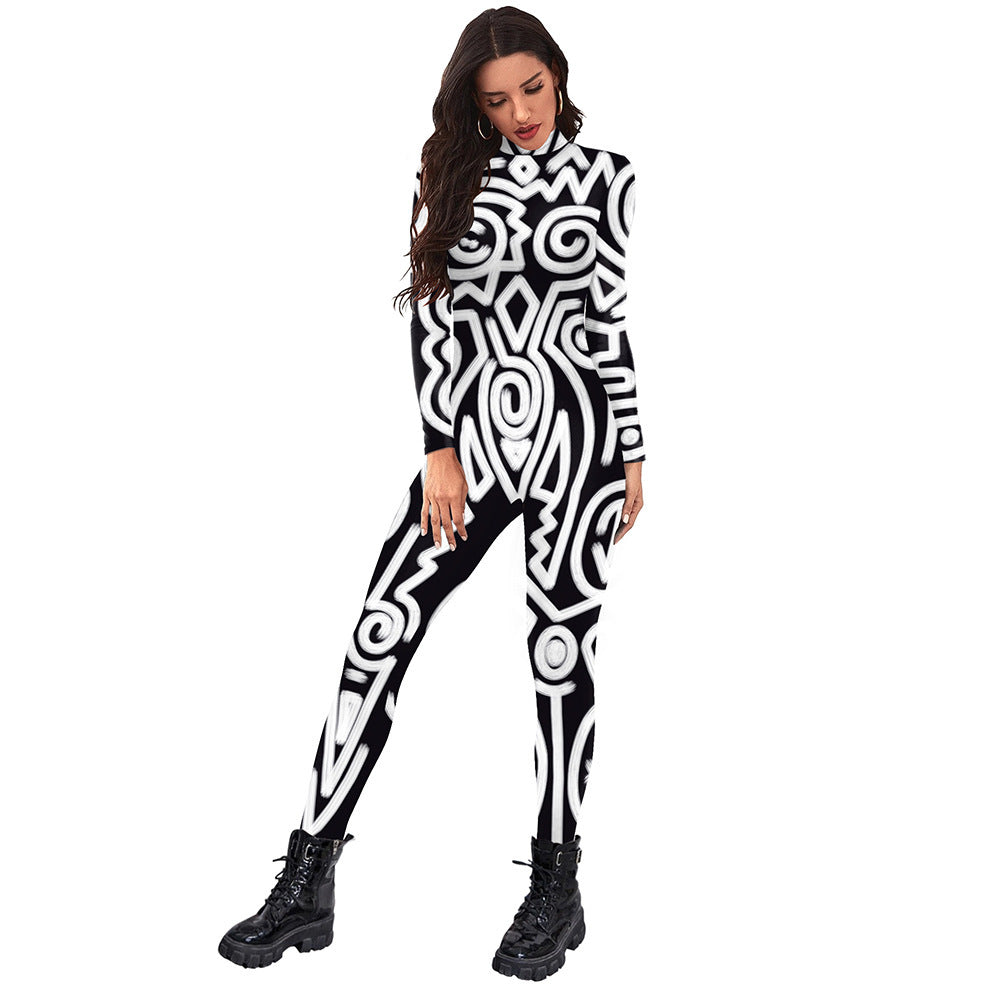 Women's Stretch One-piece Bodysuit Stage Costume