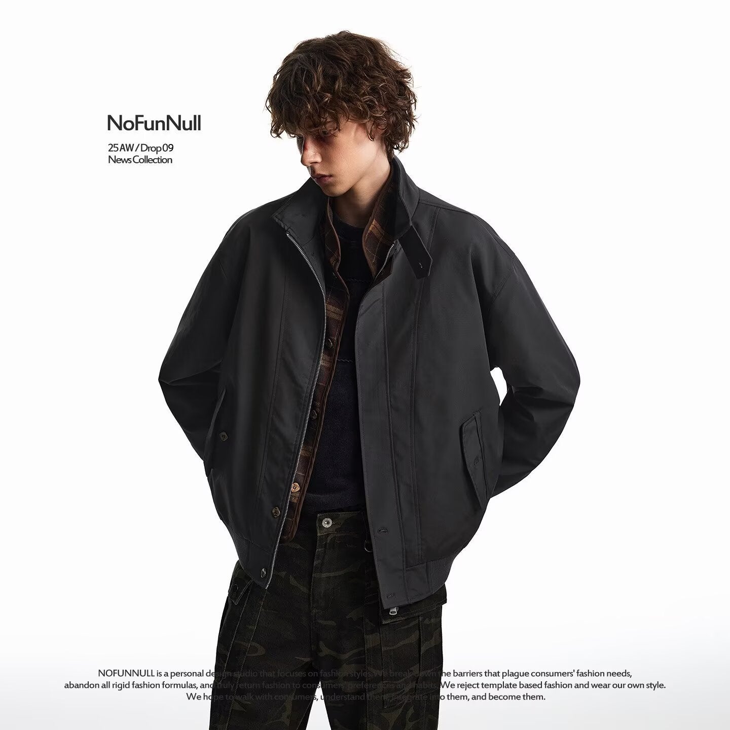 Plaid Patchwork Turn-Down Collar Baseball Jacket High-Street Vintage Barn Style Coat