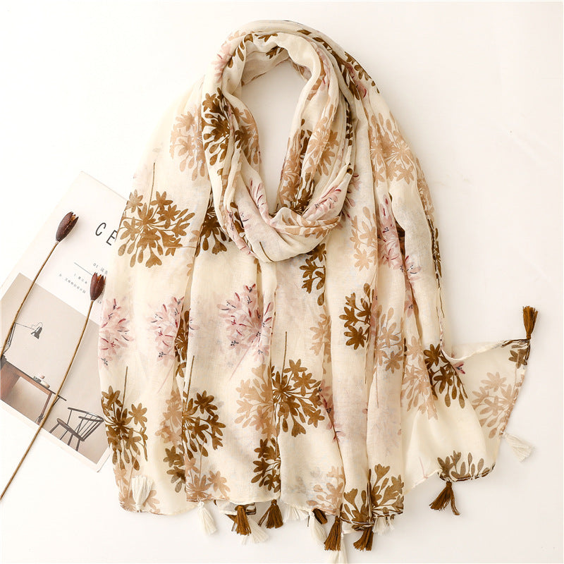 Creative Chinese Style Cotton And Linen Scarf