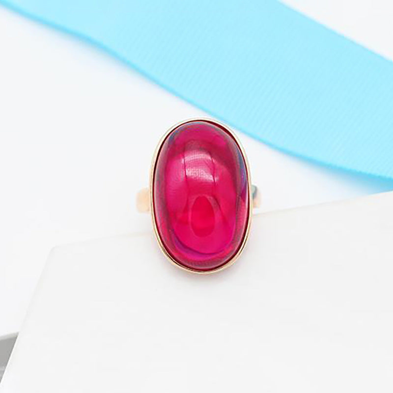 Russian Purple Gold Ruby Ring Fashion