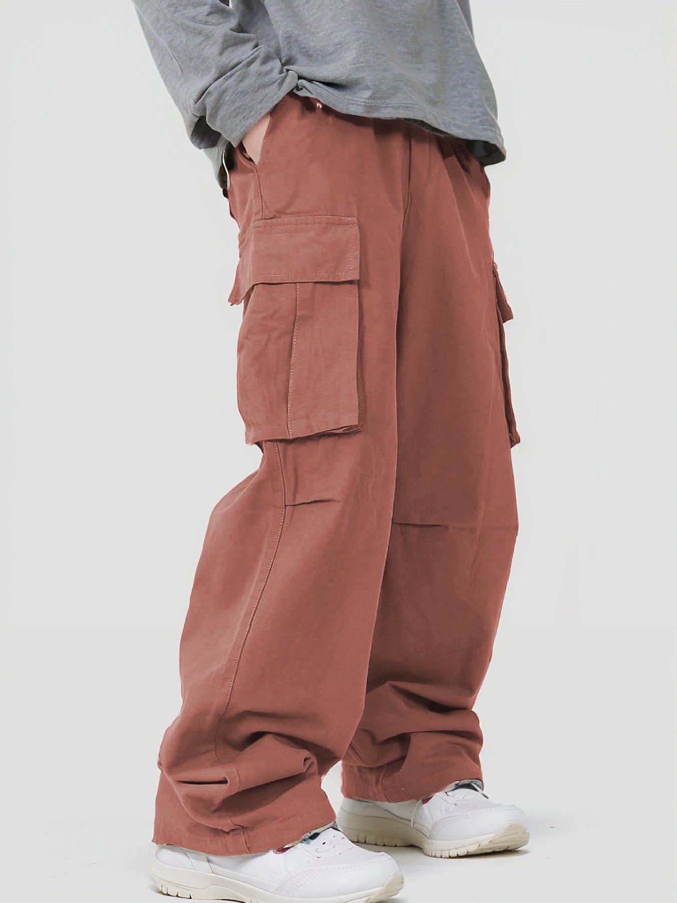 Three-dimensional Pocket Overalls Functional Lace-up Loose Casual Pants