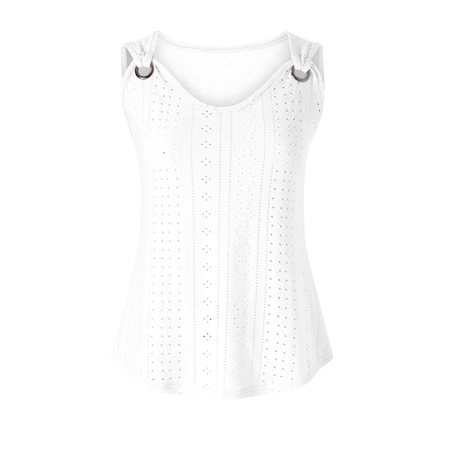 Women's Solid Color And V-neck Sleeveless Vest T-shirt