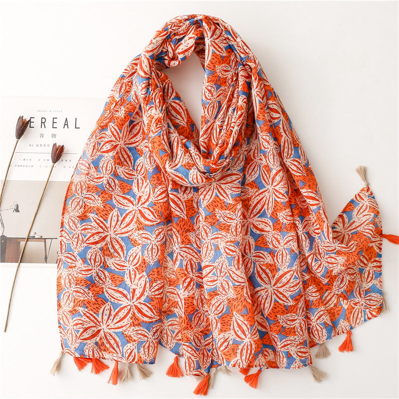 Creative Chinese Style Cotton And Linen Scarf