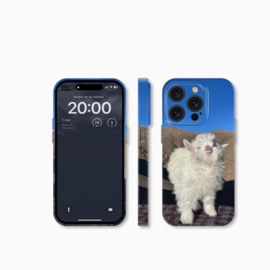 Kiss The Lamb Applicable To IPhone15promax Mobile Phone Case Film Two-in-One