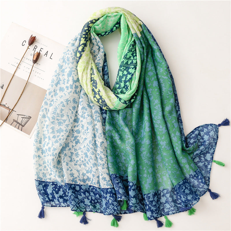 Creative Chinese Style Cotton And Linen Scarf
