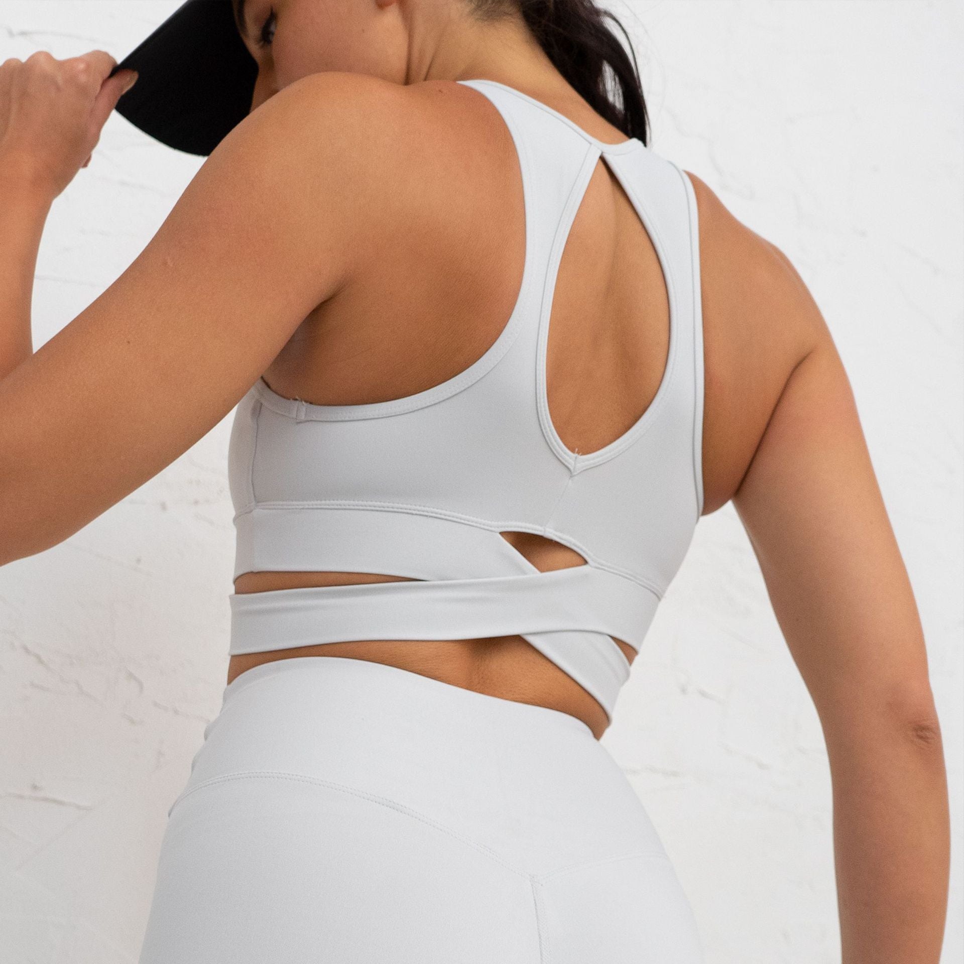 Slit Yoga Clothes Short Skirt Fitness Shockproof Sports Vest High Waist Trousers