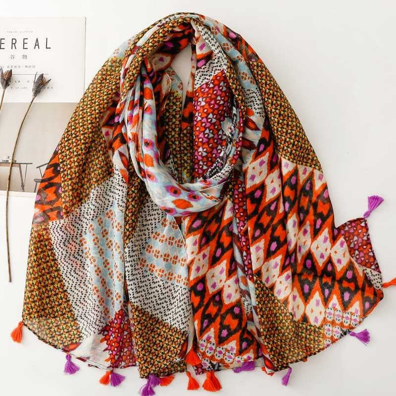 Creative Chinese Style Cotton And Linen Scarf