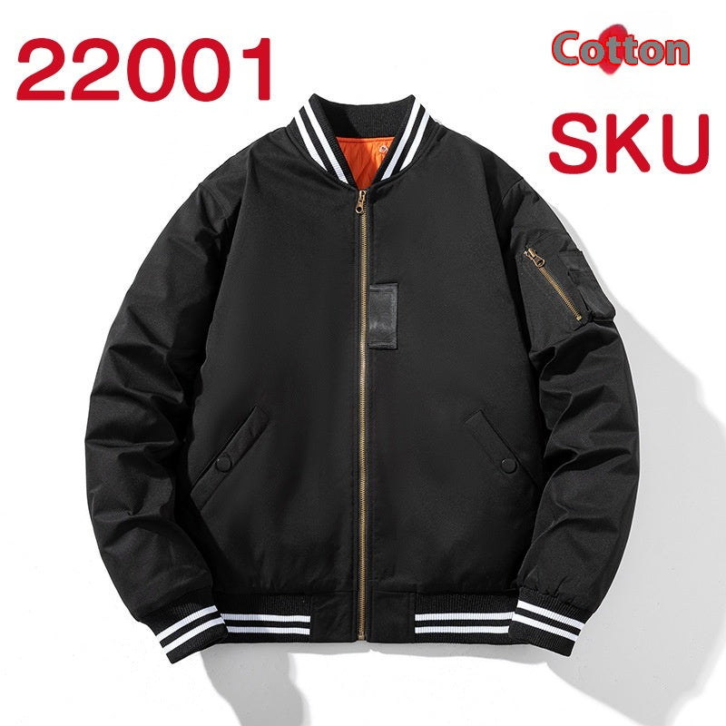 American Street Fashion Hooded Jacket Solid Color Printing Embroidered Baseball Uniform