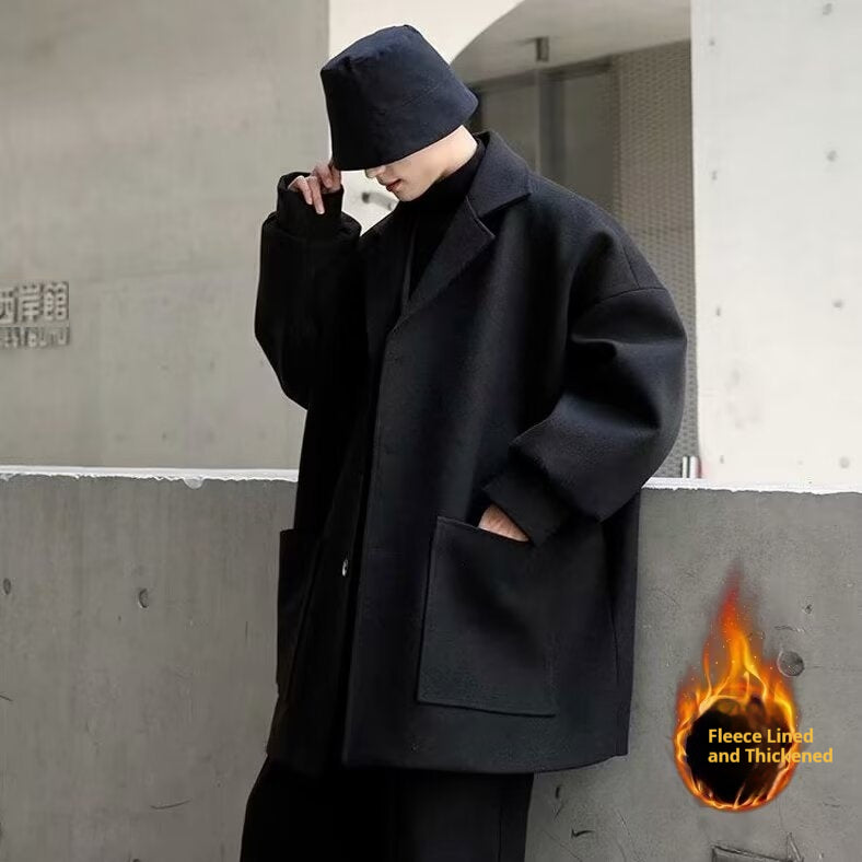 Men's Loose Hong Kong Style Suit Jacket Versatile Casual