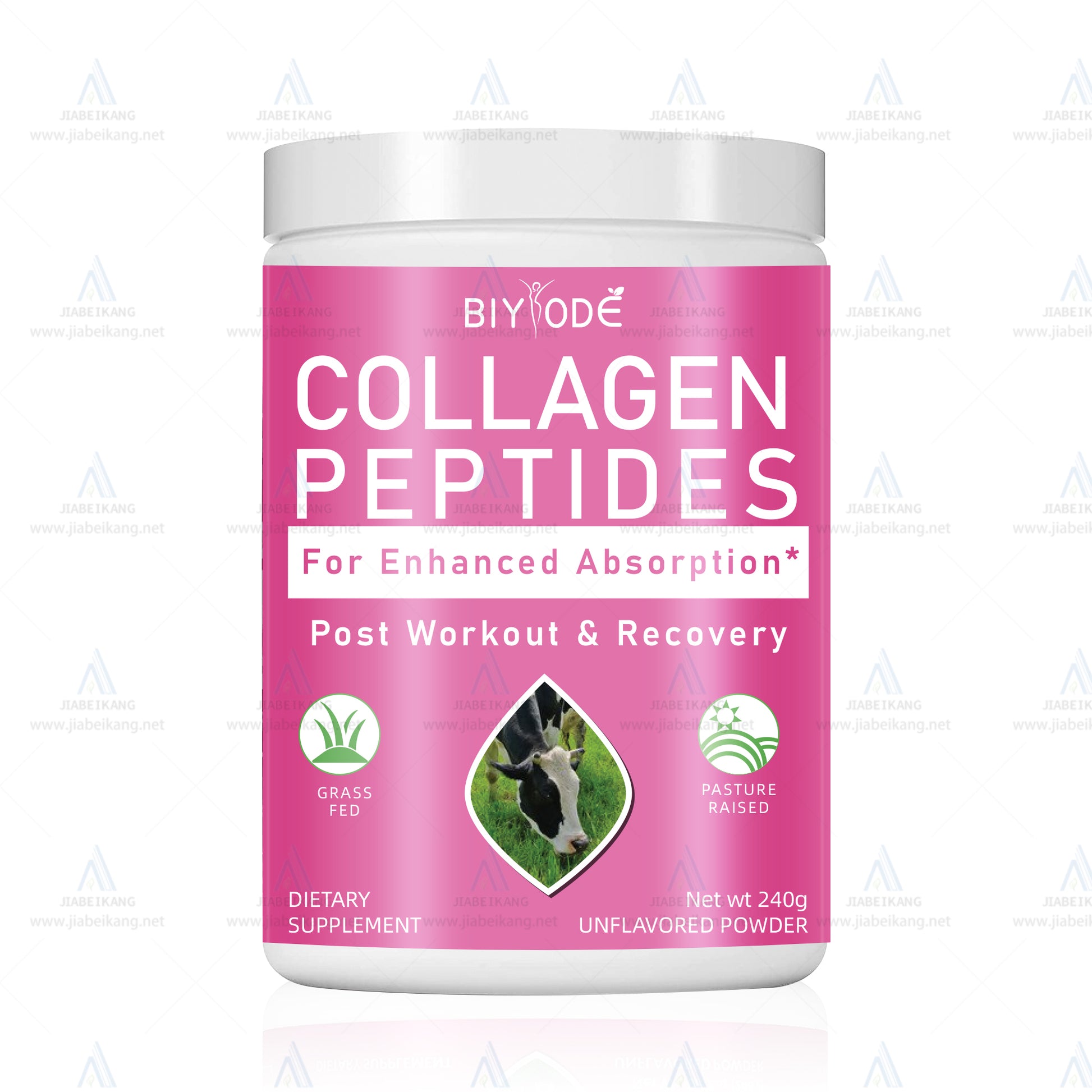 BIYODE Grass Fed Collagen Peptides High Absorption Bovine Protein Skin Hair Nails Joint Support OEM ODM Factory Supply