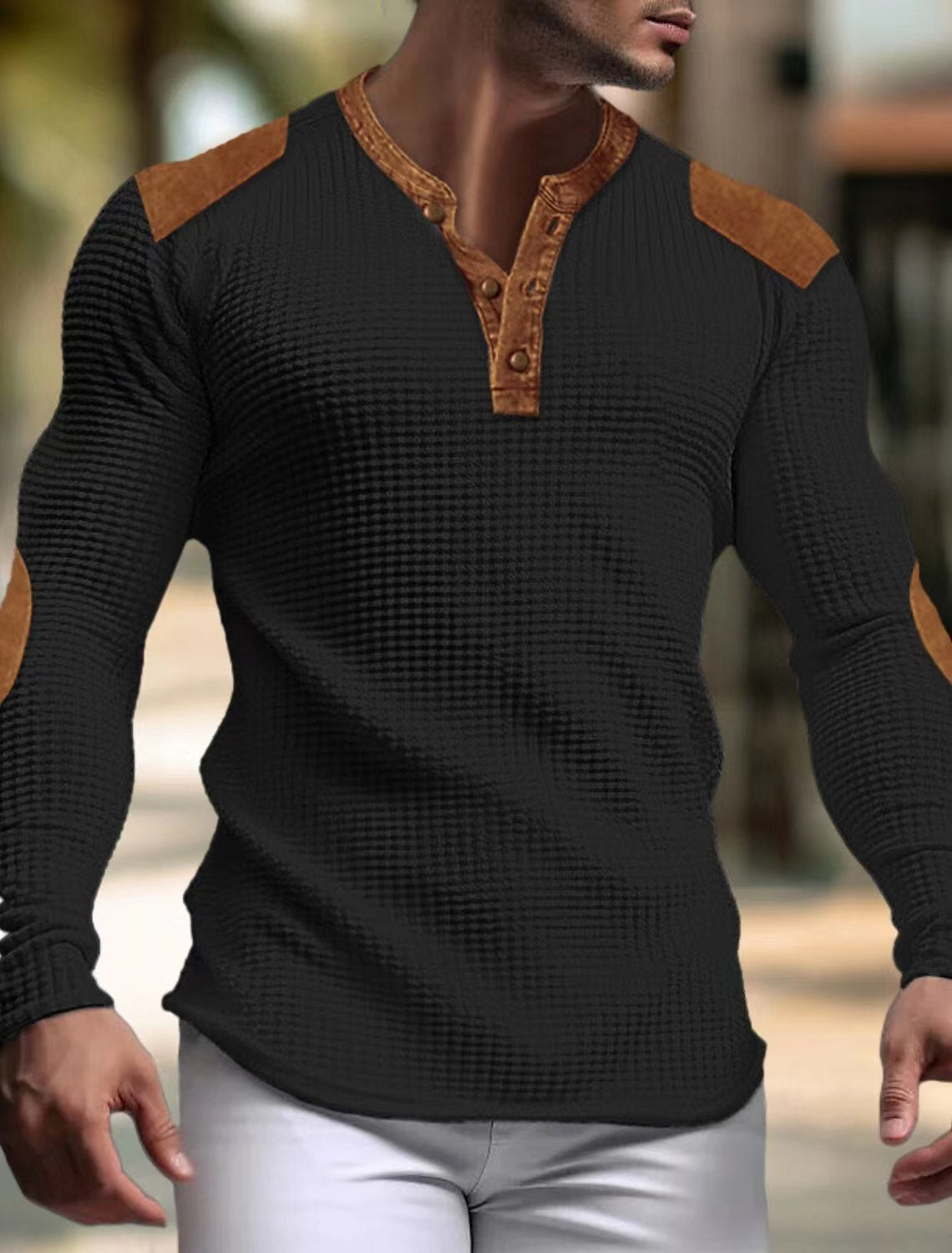 Men's Casual Sweatshirt Fall V-neck