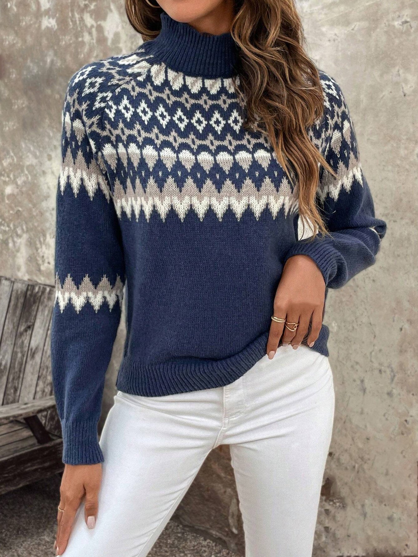 Fashionable Stylish Loose Outer Wear All-matching Knitted Sweater