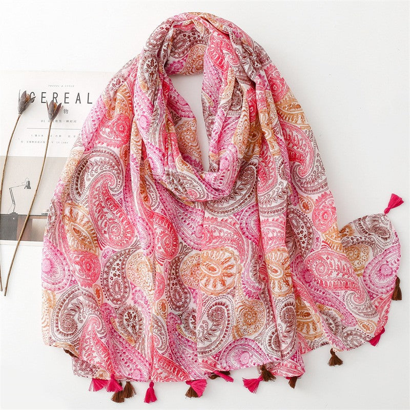 Creative Chinese Style Cotton And Linen Scarf
