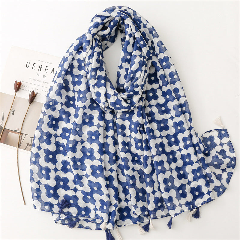 Creative Chinese Style Cotton And Linen Scarf